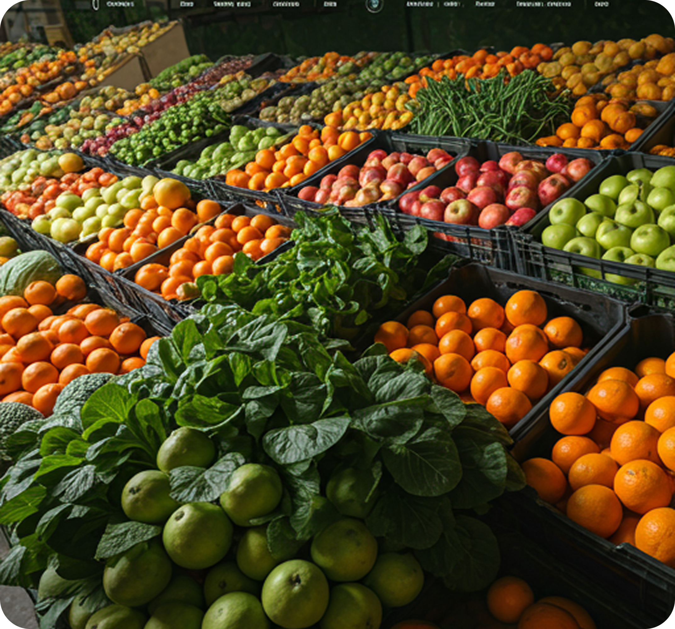 Cesta de vegetales frescos